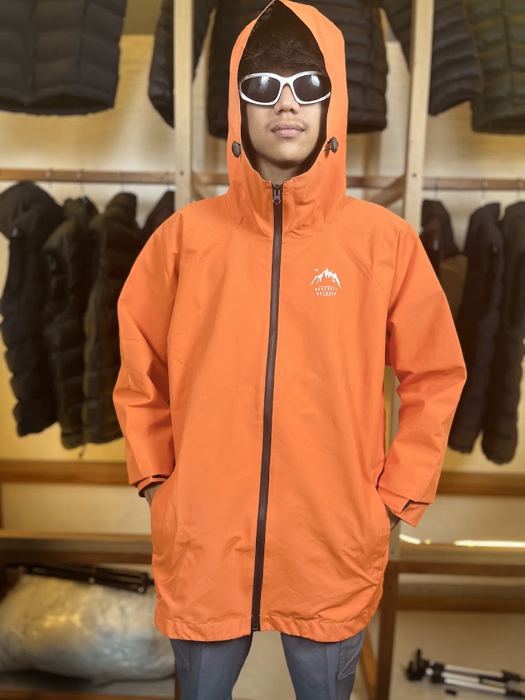 Oura orange long windbreaker