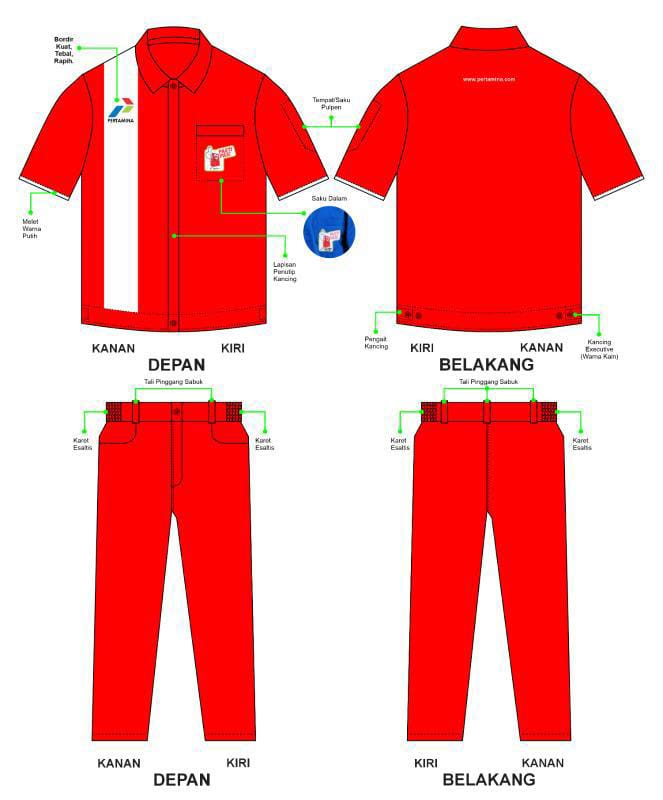 Pertamina seragam merah